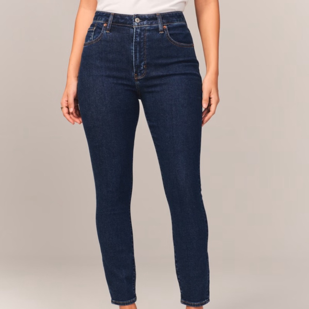 Abercrombie Curve Love High Rise Super Skinny Ankle Jean 25 short